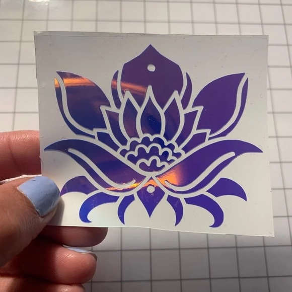 Vinyl Decal | Holographic Lotus - Picture 2 of 3